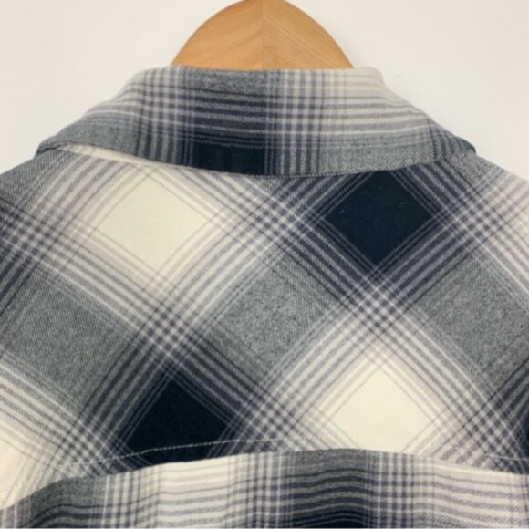 Lucky Brand Sherpa Lined Plaid Flannel Jacket Shacket - Picture 7 of 10